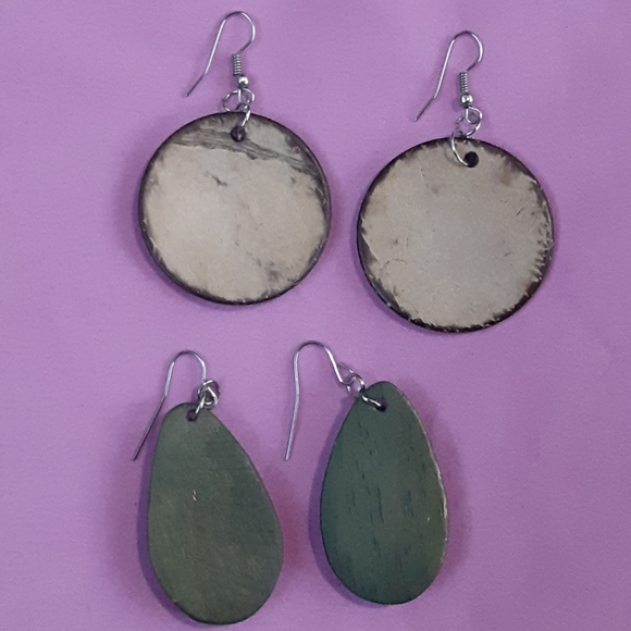 🌹Bundle 2 pair wood earrings pierced - Picture 4 of 7